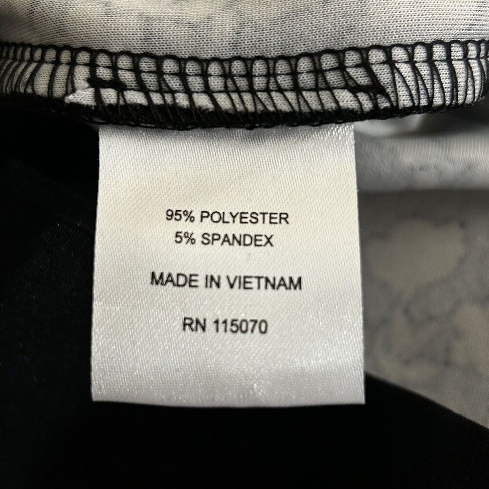 NINA LEONARD Black Floral Pull On Pants Tapered Leg Leggings Stretch Size 1X - Picture 10 of 10